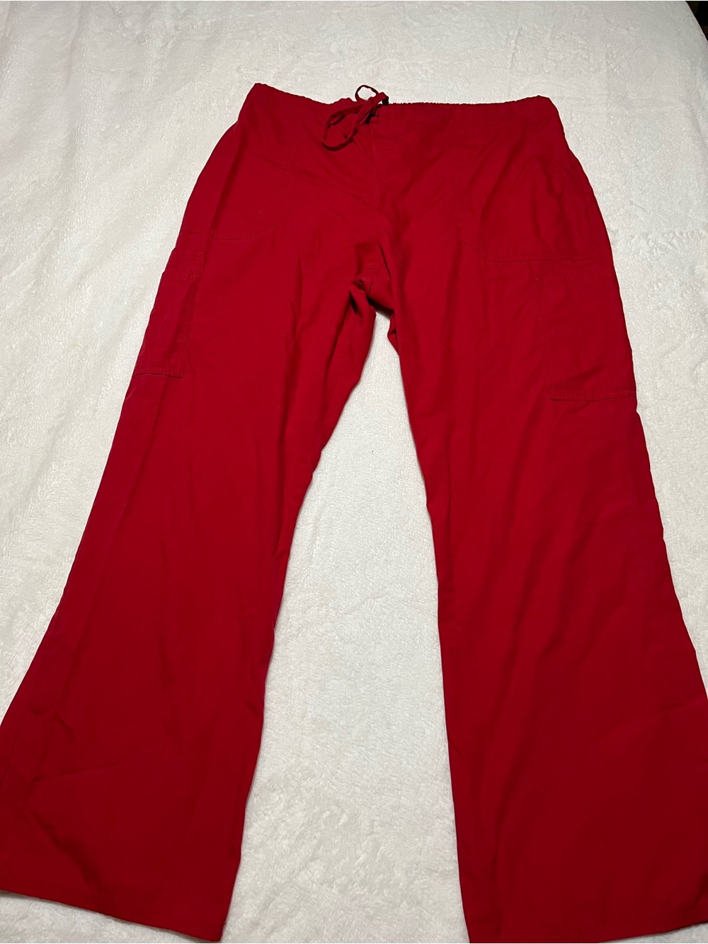 Scrubstar Women’s Drawstring Wide-Leg Scrub Pants - Red